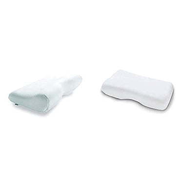 TEMPUR Millennium Kopfkissen Memory Foam ergonomisches Nackenstützkissen für Rückenschläfer, Weiß, Jersey-Bezug für SCHLAFKISSEN Millennium/Original S/M/L/XL Weiss im Sale